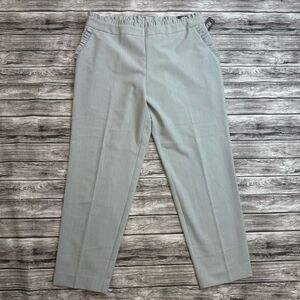 Flirtatious Women's Light Grey Gray Ruffle Detail Tapered Pants XL Extra Large